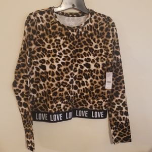 New York and Company SOHO STREET cheetah yoga top